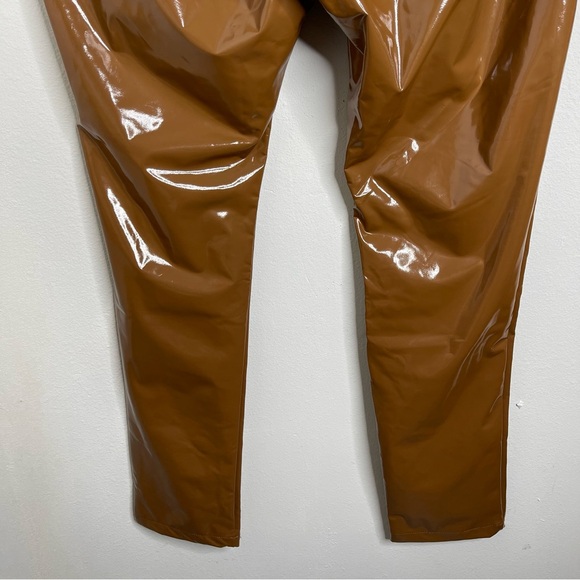 Adidas X Ivy Park Brown Latex Faux Leather Pants Yeezy Beyoncé Size XL NWT - Picture 11 of 16